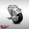 Service Caster 3.5 Inch SS Black Polyurethane Wheel Swivel Bolt Hole Caster with Brake SCC SCC-SSBH20S3514-PPUB-BLK-TLB - alternate 3